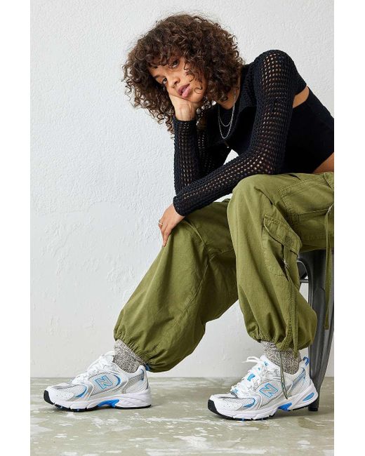 New Balance 530 White & Blue Trainers Lyst UK