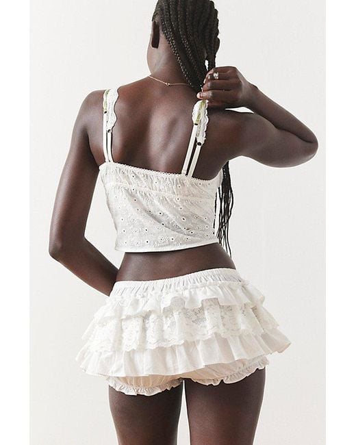 Out From Under Natural Dolce Verano Ruffle Bloomer Micro Short