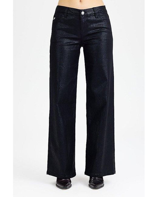 Miss Me Blue Pia Python Wide Leg Jeans