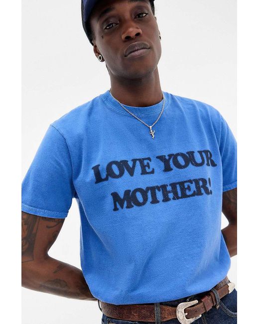 Urban Outfitters Uo Blue Love Your Mother T-shirt for men