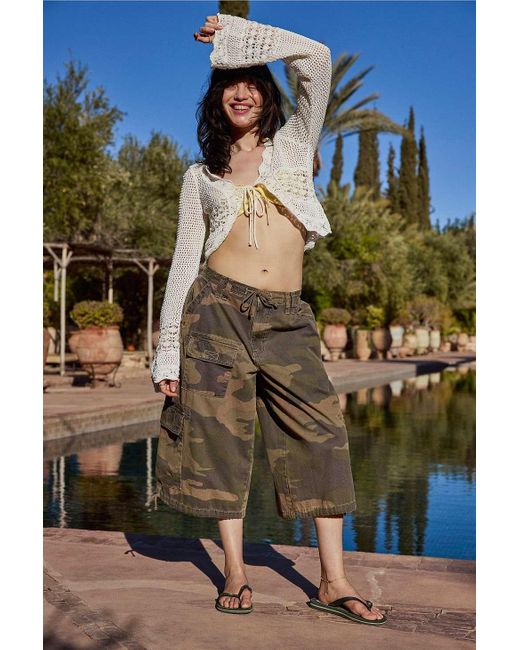 BDG Green Detroit Baggy Crop Trousers