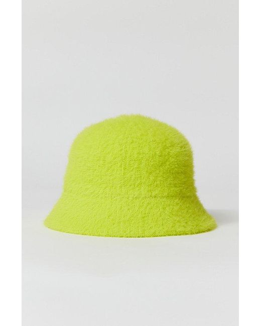 Urban Outfitters Green Cassie Fuzzy Bucket Hat