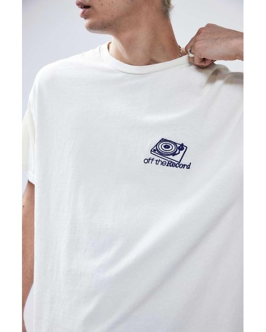 Urban Outfitters White Uo Ecru Off The Record T-shirt for men