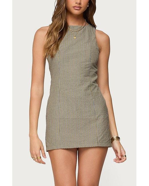 Edikted Green Macee Gingham Romper