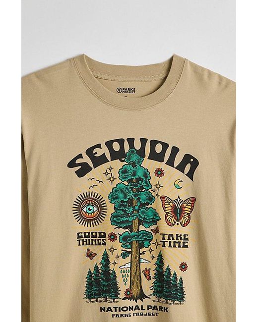Parks Project Metallic Sequoia National Park Good Things Long Sleeve Tee for men