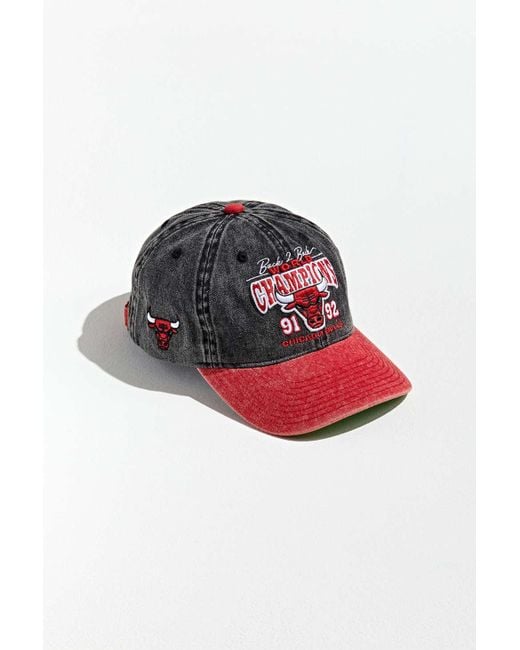Mitchell & Ness Multicolor Chicago Bulls Back To Back Champs Retro Baseball Hat for men