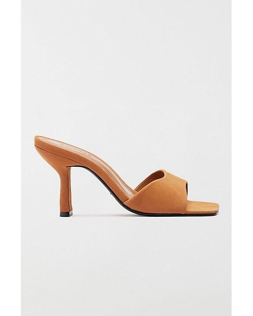 SCHUTZ SHOES Brown Posseni Leather Heeled Mule
