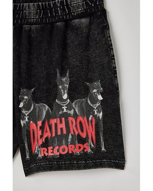 Urban Outfitters Black Death Row Records Uo Exclusive Sweat Short for men