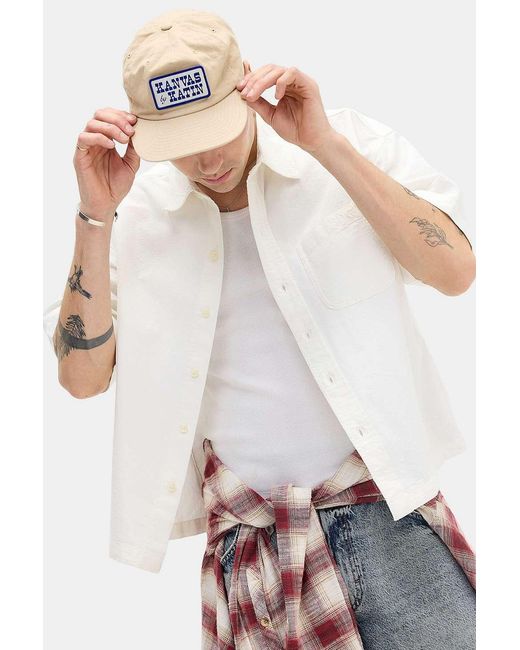 BDG Solid White Arlo Shirt for men