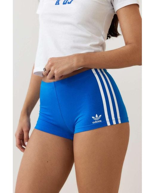 Adidas Blue 3-stripes Micro Shorts