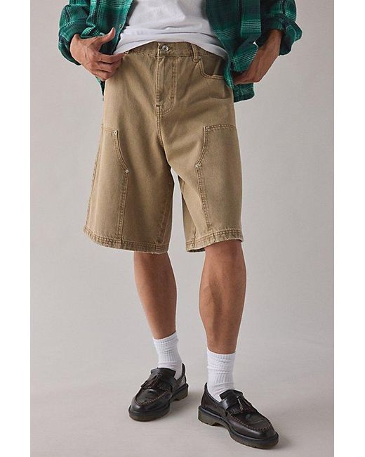 BDG Natural Astro Baggy Twill Double Knee Short for men
