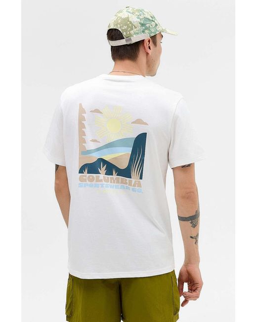 Columbia White Shining Landscape T-shirt for men