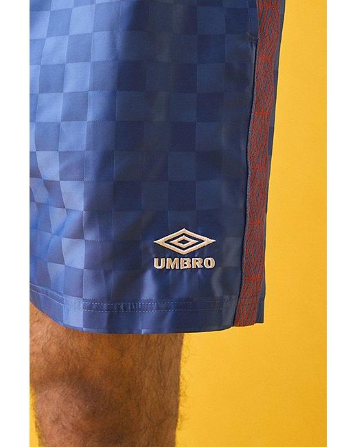 Umbro Blue Uo Exclusive Check Pattern 7" Short for men