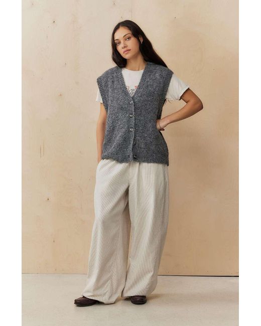 BDG Natural Carter Pinstripe Cocoon Tech Pants