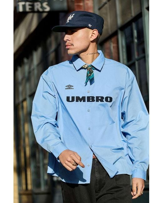 Umbro Uo Exclusive Blue Logo Oxford Shirt for men