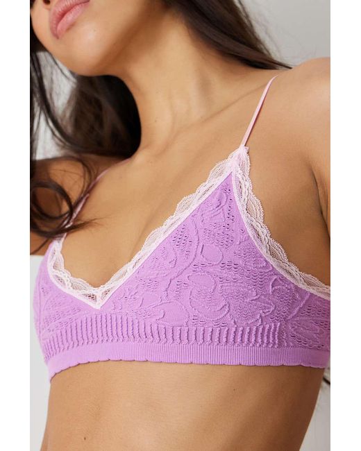 Out From Under Purple Seamless Stretch Lace Bralette