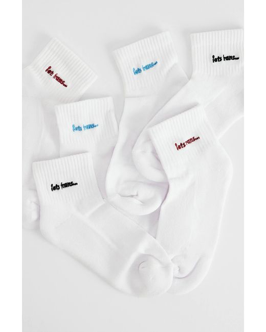 iets frans White 3-pack Crop Ankle Socks