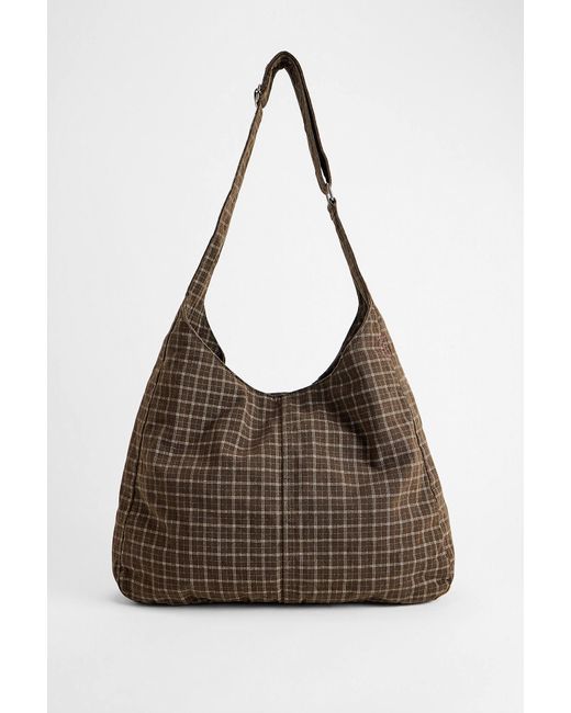 Urban Outfitters Uo Brown Jackson Check Sling Bag for men