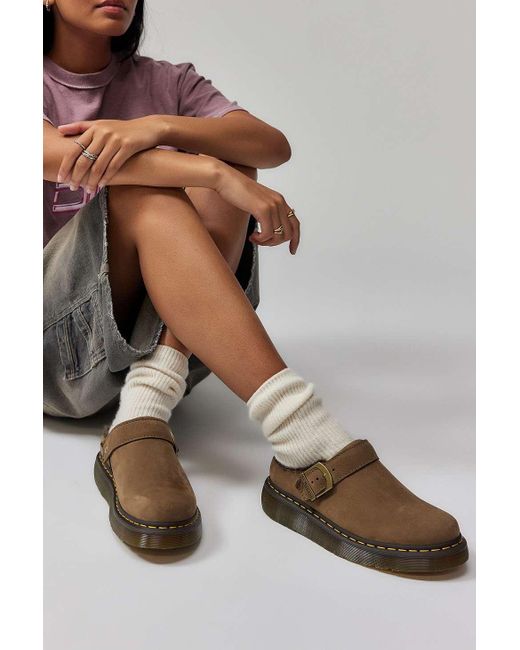 Dr. Martens Brown Laketen Fur Lined Mules