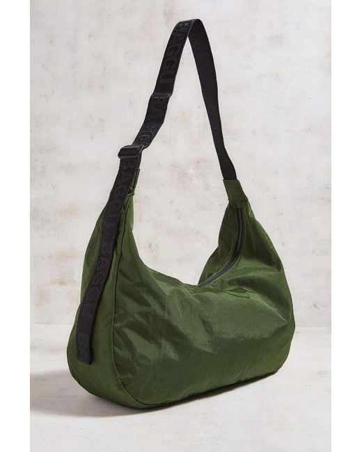Baggu Green Khaki Large Nylon Crescent Bag