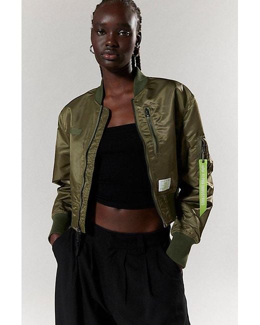 Alpha Industries Black Uo Exclusive L-2B Cropped Bomber Jacket