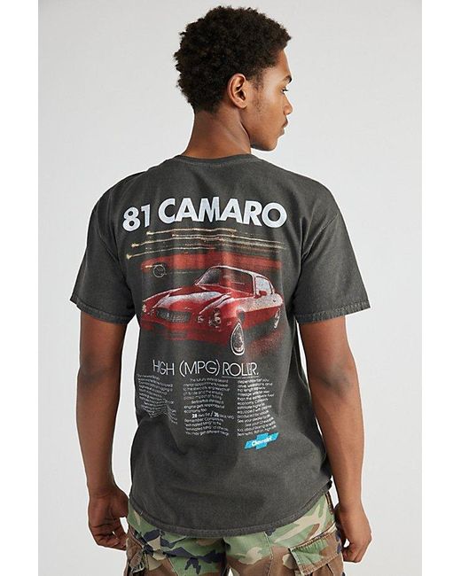 Urban Outfitters Black Chevy Camaro 1981 Ad Tee for men