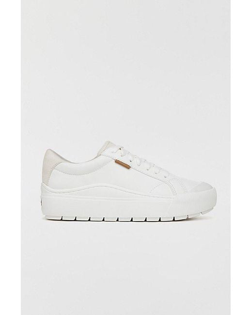 Dr. Scholls White Time Off Platform Sneakers