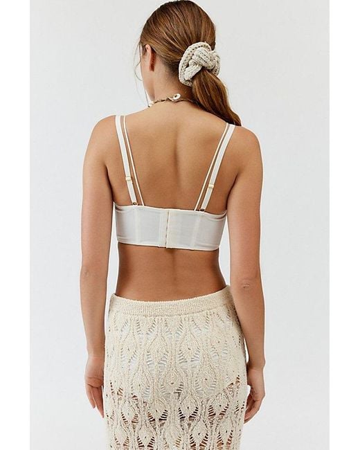 Out From Under White Dolce Verano Layered Corset Bra Top