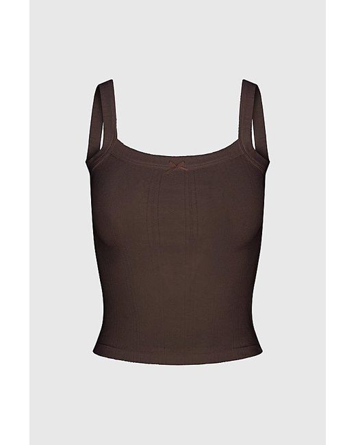 RAT BOI Blue Square Neck Pointelle Cami