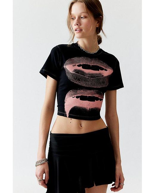 Urban Outfitters Black Lips Graphic Boxy Baby Tee