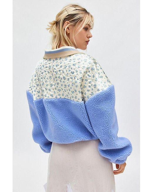 美品・24AW✨Her lip to　 Boucle Jacket For Love & Lemons Sadie Floral Quilted And Fleece Zip-Up Jacket in