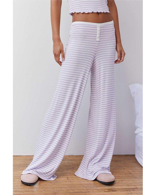 Out From Under Purple Sweet Dreams Ahoy Wide Leg Lounge Pants