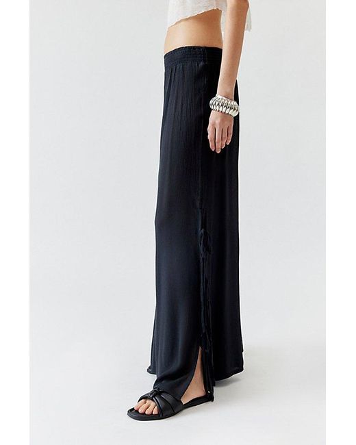 Out From Under Blue Tied Up Gauze Wide Leg Pant