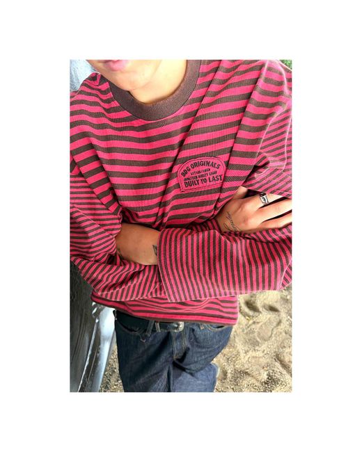 BDG Red Luca Mixed Stripe T-shirt