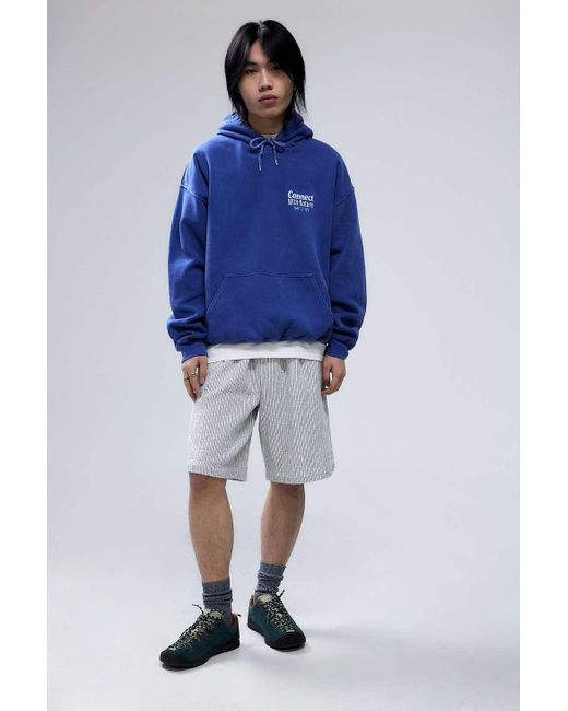 Urban Outfitters Blue Uo Navy Connect With Nature Hoodie for men