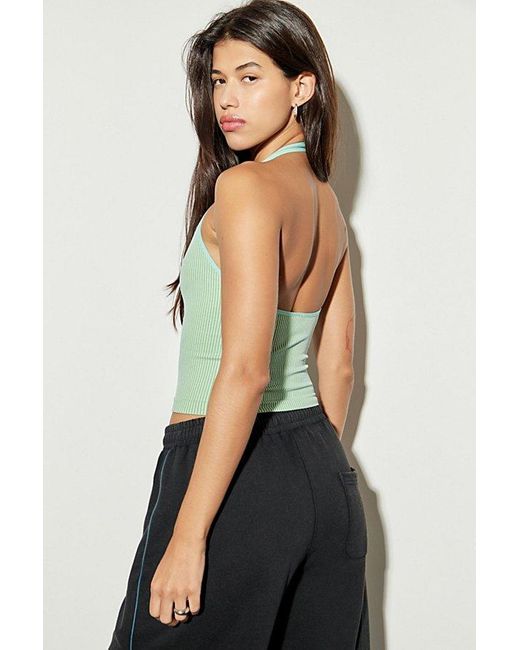 Silence + Noise Green Roni Ring Halter Top