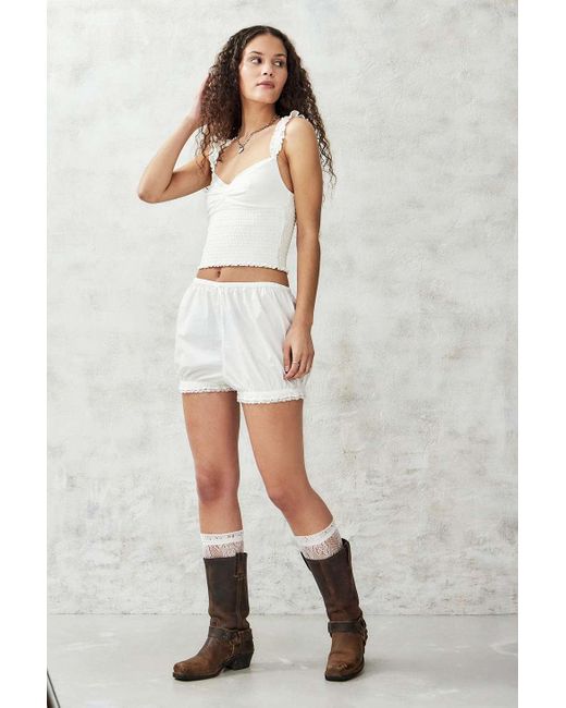 Urban Outfitters White Uo Sydney Shirred Top
