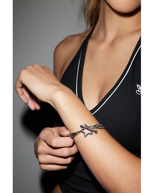 Urban Outfitters Black Star Toggle Chain Bracelet