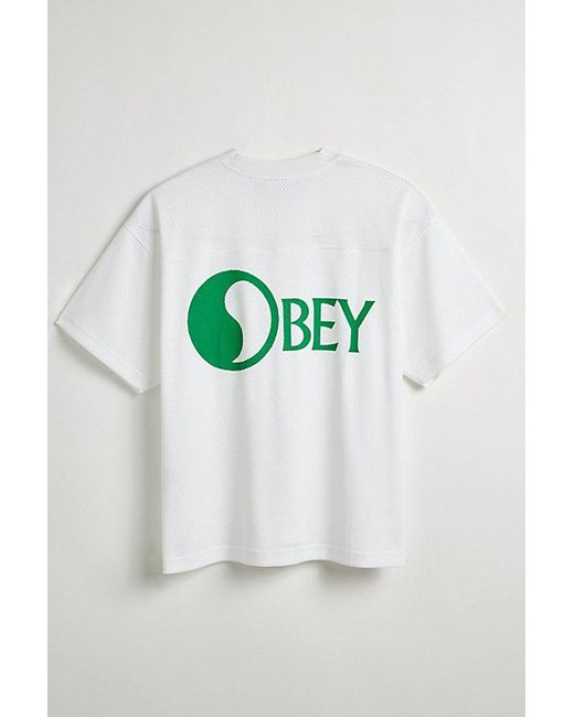 Obey Yellow Uo Exclusive Mesh Jersey Tee for men