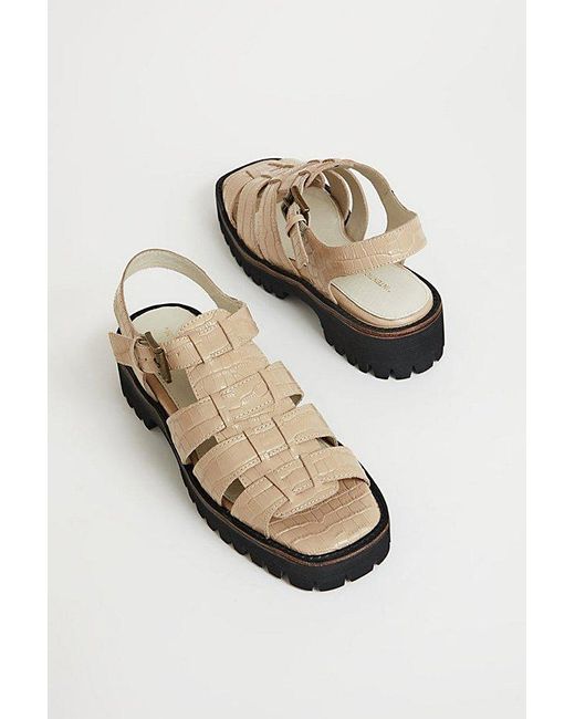 INTENTIONALLY ______ Multicolor Haddie Leather Fisherman Sandal