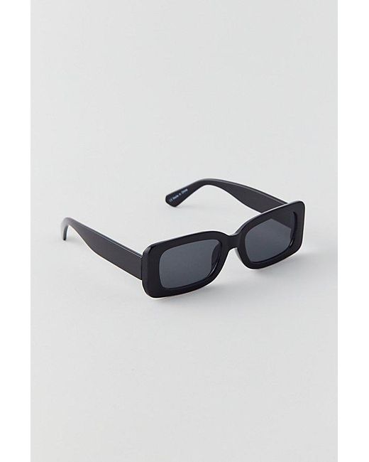 Urban Outfitters Blue Uo Essential Rectangle Sunglasses