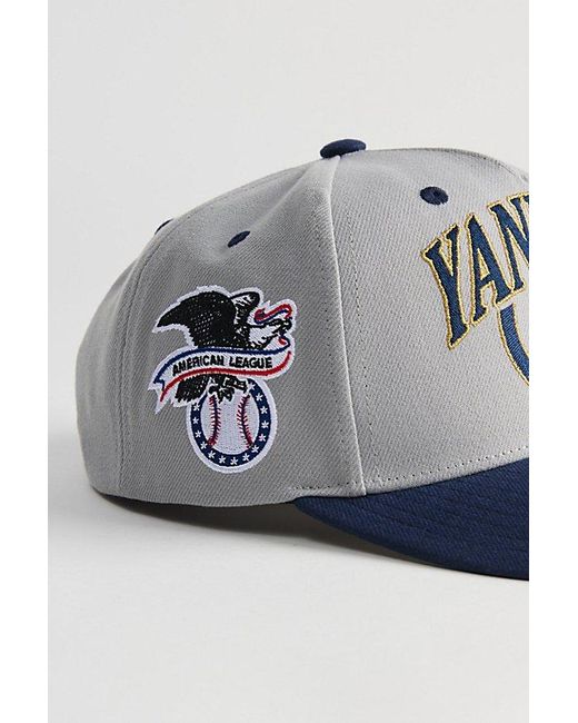 Mitchell & Ness Blue Crown Jewels Pro New York Yankees Snapback Hat for men
