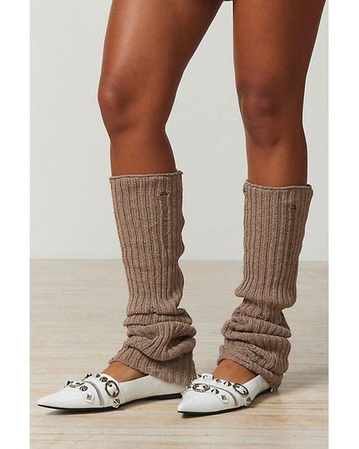 Urban Outfitters Brown Uo Distressed Long Leg Warmer