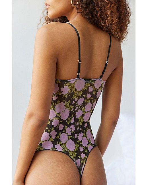Out From Under Multicolor X Only Hearts Pin-Up Floral Bodysuit