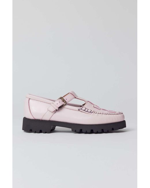 G.H.BASS White G. H.bass Fisherman Mary Jane Loafer In Light Lilac,at Urban Outfitters