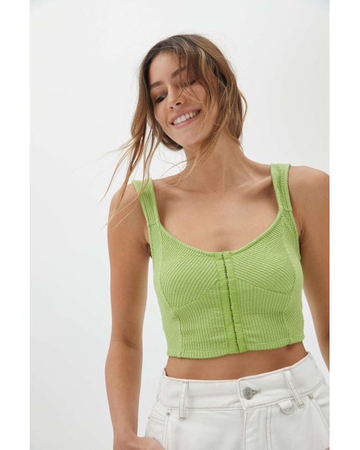 Urban Outfitters Uo Estella Textured Top in Green | Lyst Canada
