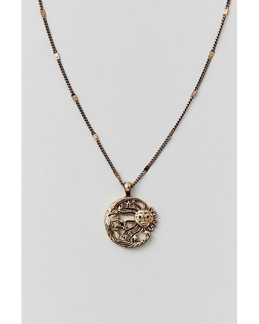 Urban Outfitters Natural Sun And Moon Pendant Necklace