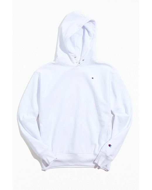 Champion White Uo Exclusive Reverse Weave Snap Hoodie Sweatshirt for men