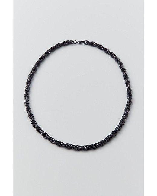 Urban Outfitters Metallic Textured Rope Chain Statement Necklace for men