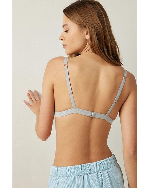 Out From Under Blue Back To Basics Plunge Bralette